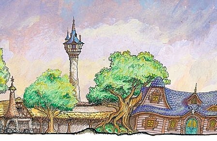 映画「ラプンツェル」に登場した荒くれ者たちの酒場がモチーフのレストラン「Tangled Tree Tavern」のイメージ図。(C)Disney