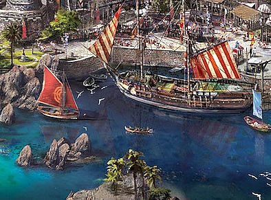 カヌーで海賊の入り江を船旅できる「Explorer Canoes」のイメージ図。海から眺める海賊の入り江はロマンがありますね。