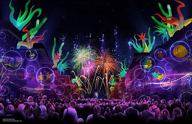 プロジェクションマッピングが導入される全く新しい花火ショー「Disneyland Forever」