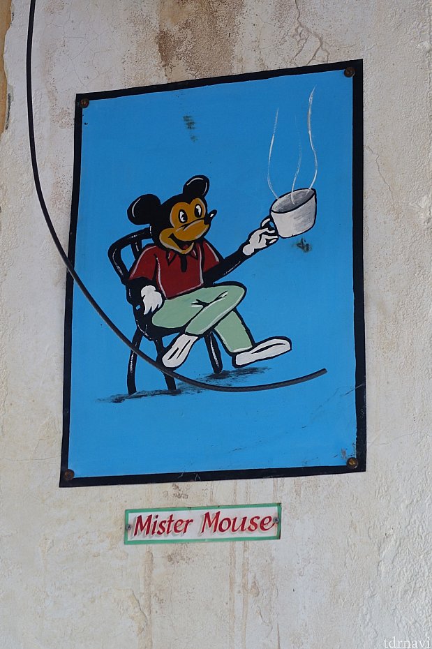 ここにも怪しいミッキーが。こちらは「Mister Mouse」と書かれています。