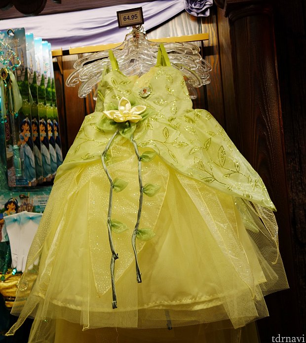 アナハイムのパークではティアナのドレスも人気な様子でした。お花の蔦がとってもステキ！