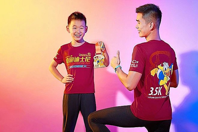 3.5kmクラスのTシャツとメダル🥇
(C) Disney