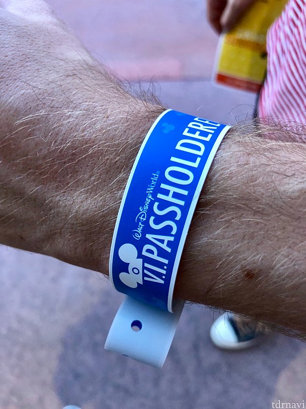 チェックインを済ませると、このリストバンドを貰えます。これがイベント参加者の証明であり、これを付けていない人はイベント時間中、アトラクション等の利用が出来ない事になっています。