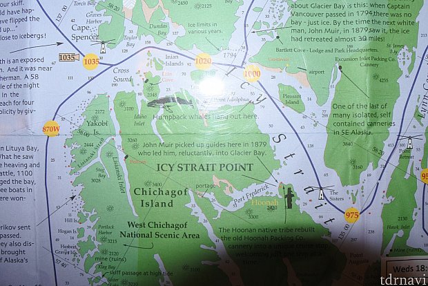 ICY STRAIT POINTの位置。