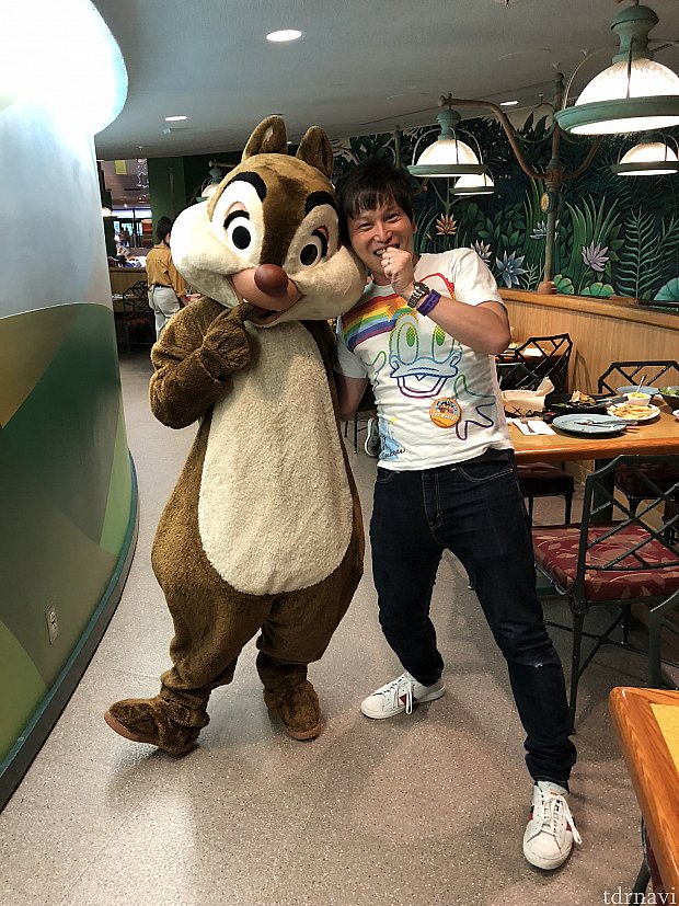 同じポーズでハイチーズ!笑