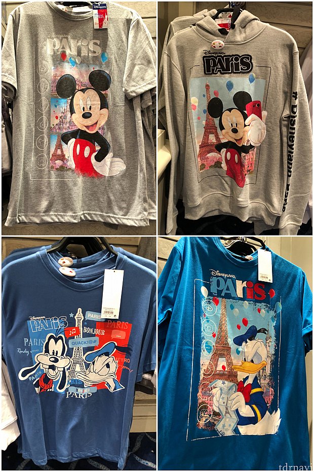Tシャツ20〜25€。右上のパーカーは44.99€!
