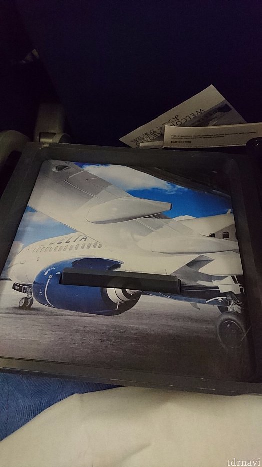 ご飯のプレート下には、飛行機デザインが。いくつかデザイン種類がありました。