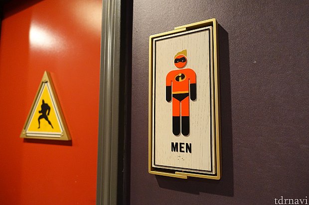 トイレのサインがMr.インクレディブル!