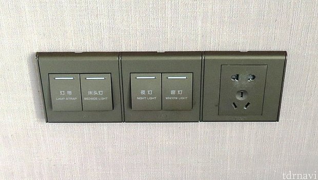 ベッドの左右にコンセント。