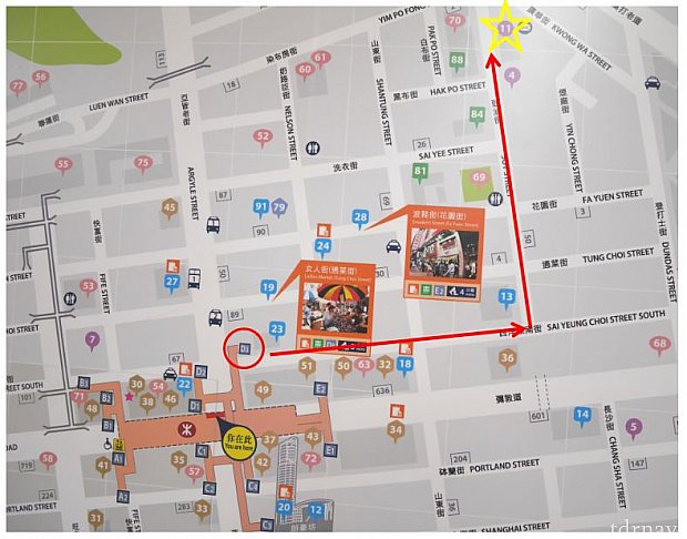 【モンコック駅からホテルまで】
E2かD3出口が近い。今回は経路が分かりやすいD3出口を利用。
D3出て直進、3つ目の交差点を左に曲がって直進すると最後のブロックにホテルがありました。