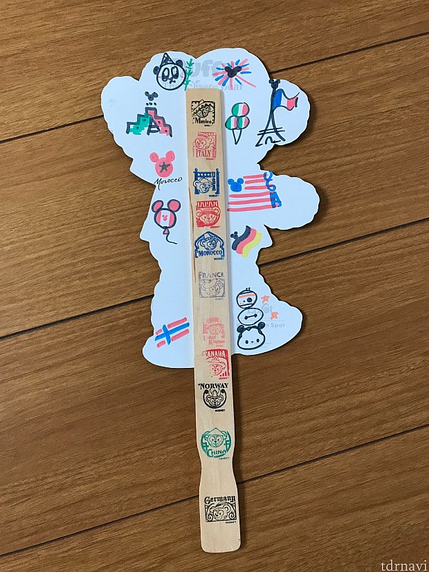 以前の物です。各パビリオンでスタンプとイラストを描いてくれます。