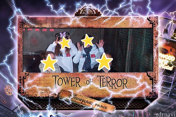 タワーオブテラー、レジでフォトパスに入れてもらったらわたし達のドアップに!!
普通バージョンの方がタワーオブテラーぽくて好きです!笑