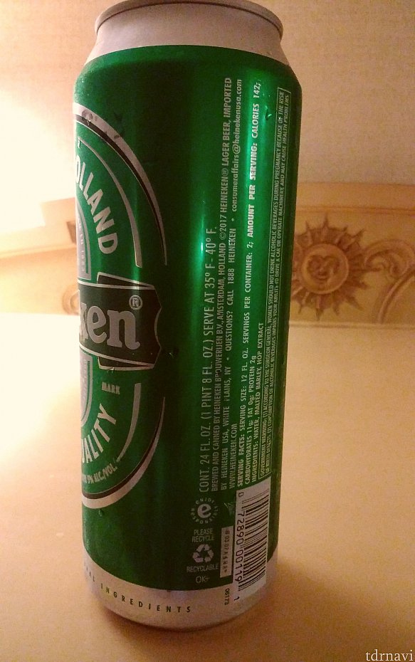ハイネケンは24oz1本$3.99