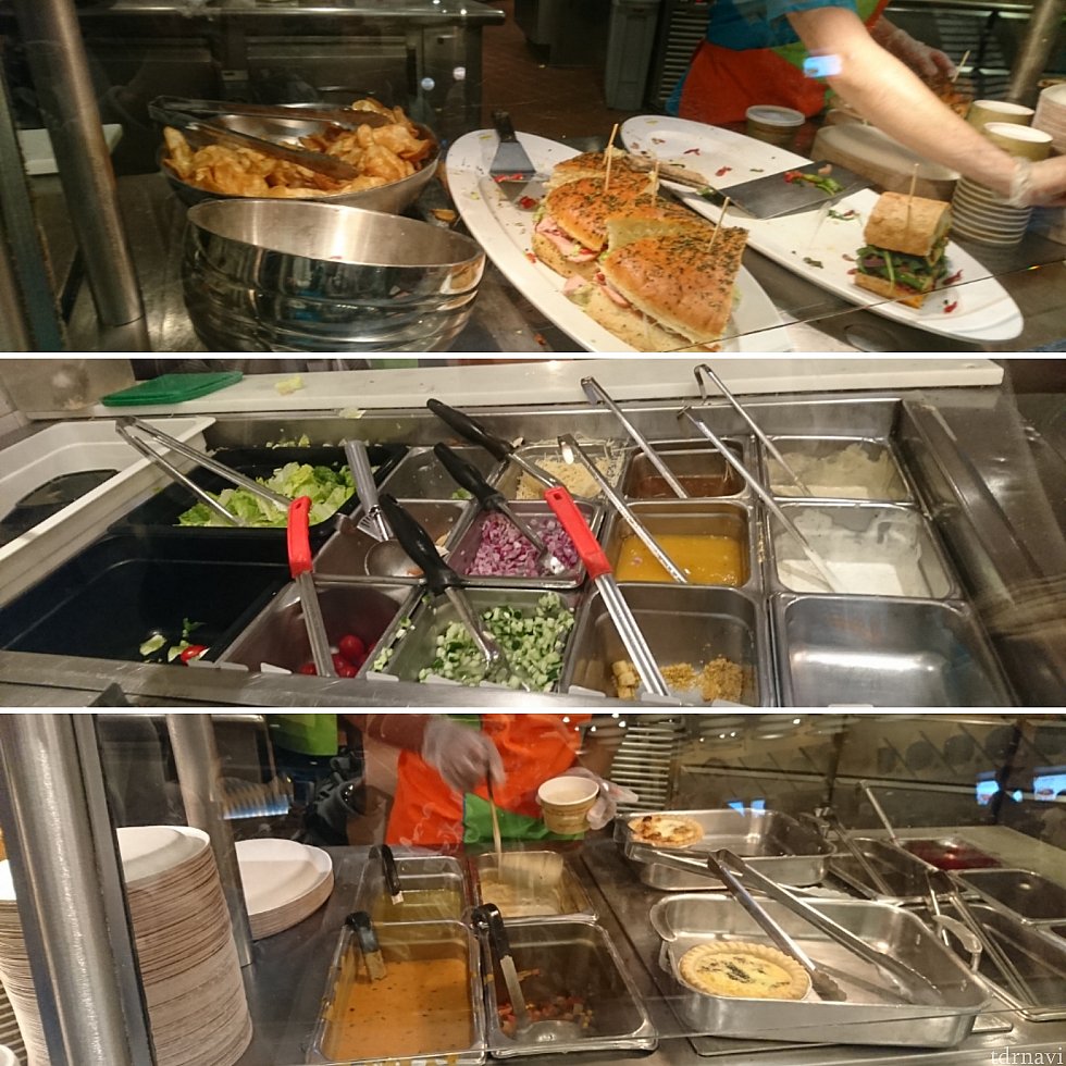 サンドイッチのサイドはポテトチップスですが、差額を払えばスープに変えて貰えました。
