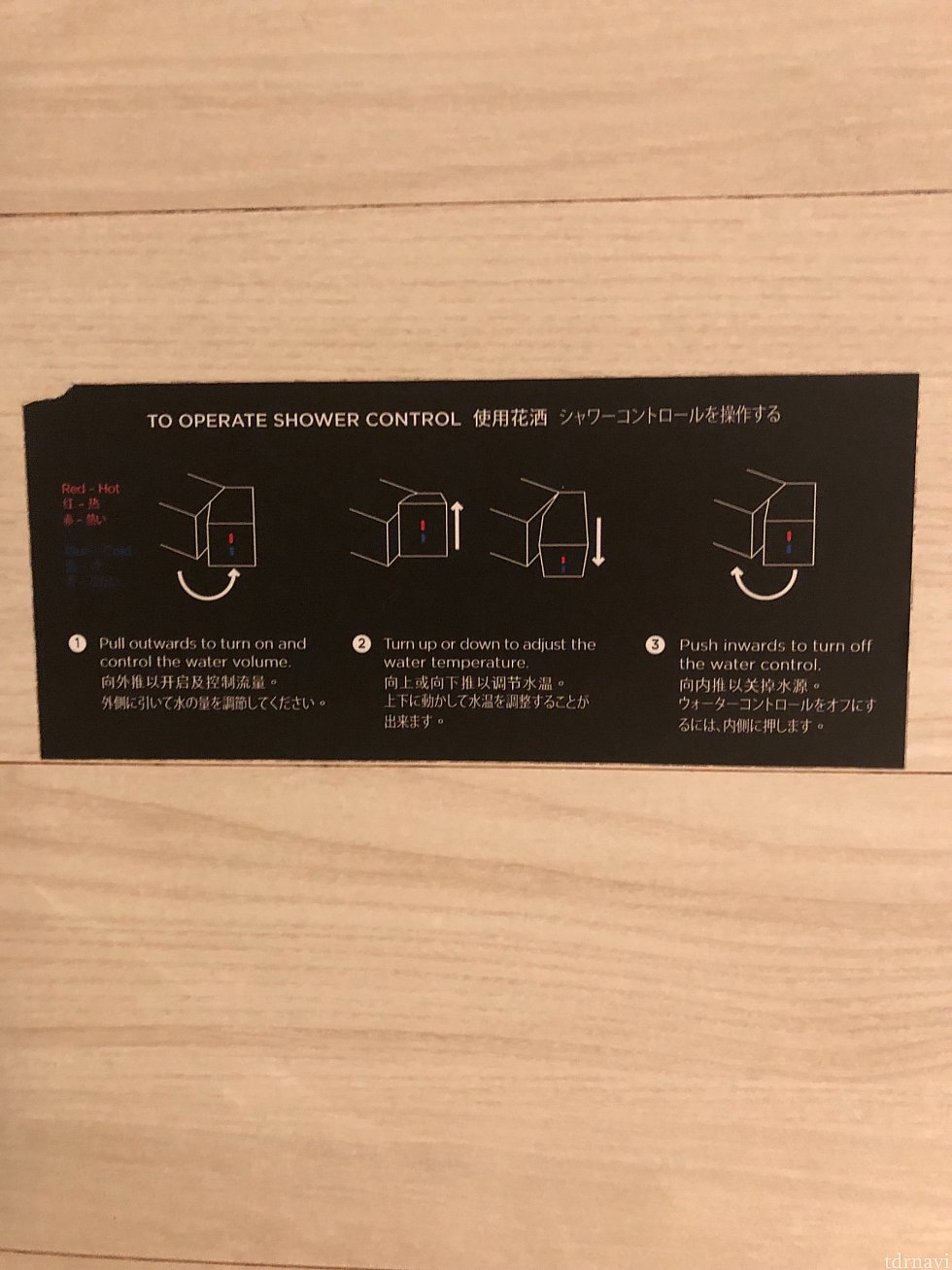 シャワーヘッドの説明。