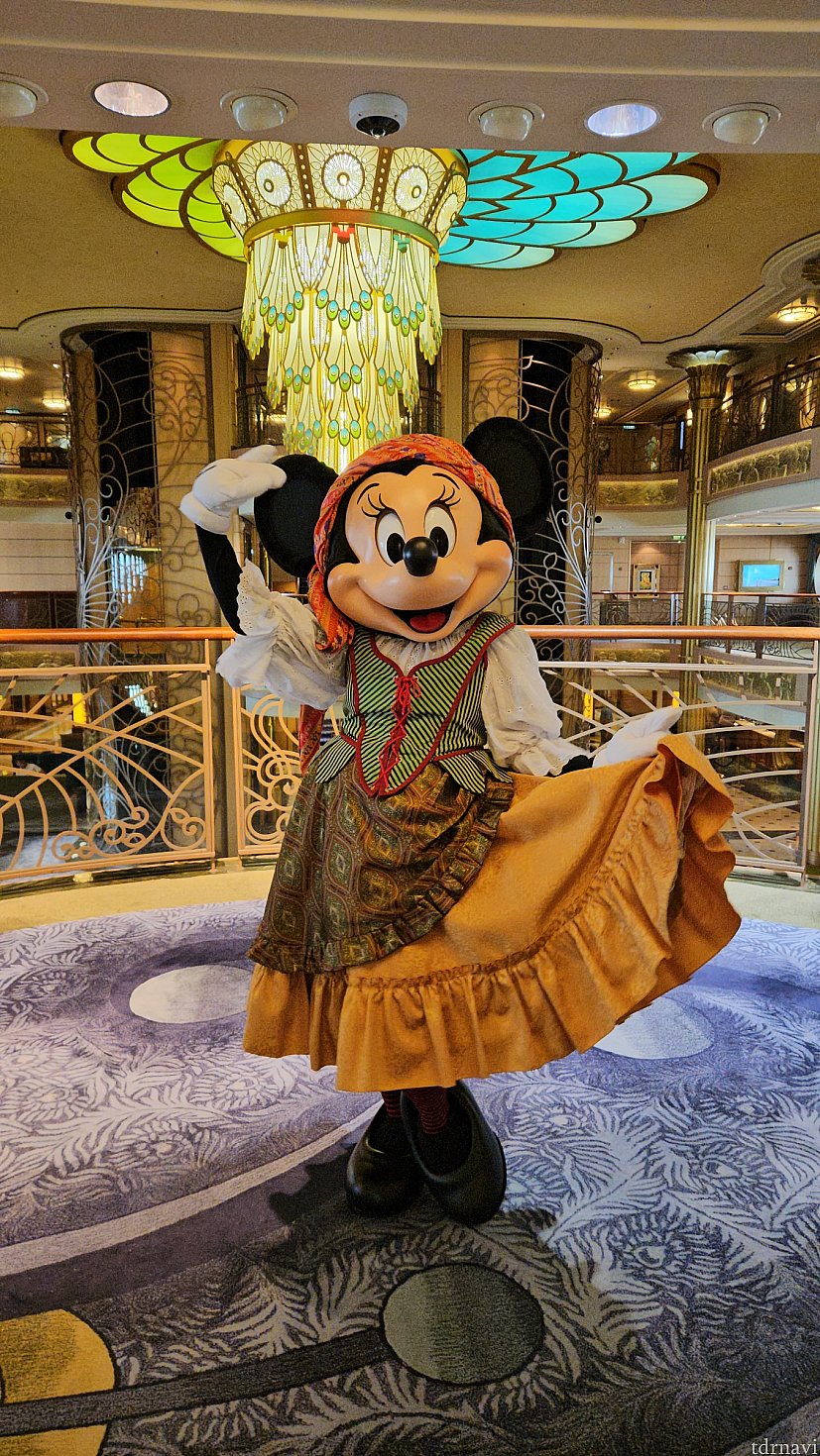 色合いはシックなのにかわいく着こなせるのは、さすがミニーちゃん!<br>
他のキャラの衣装は調べたら出てくるので割愛で。