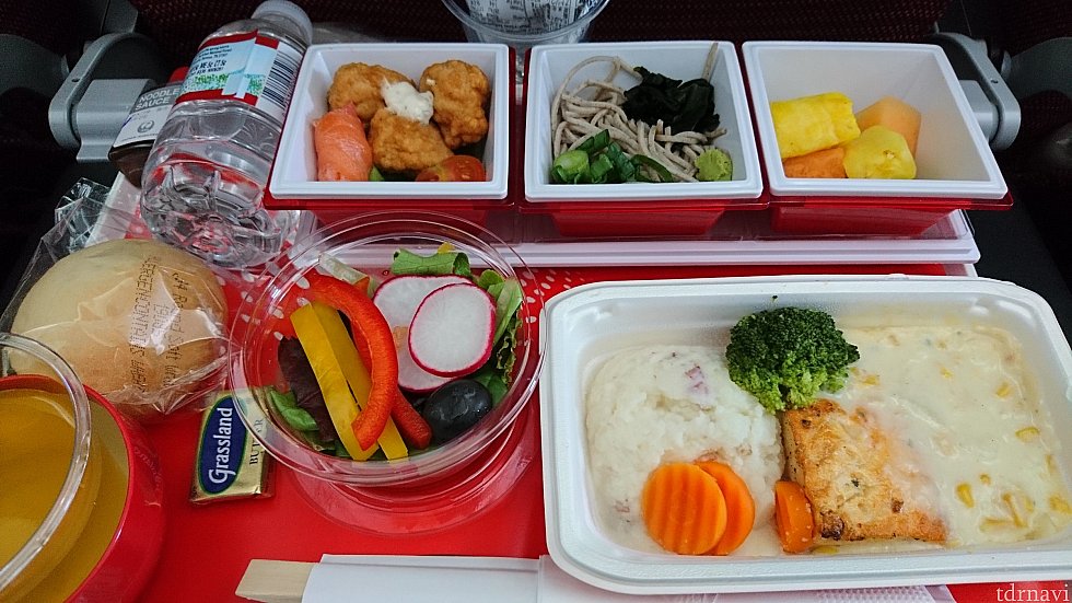 帰りの機内食です!
