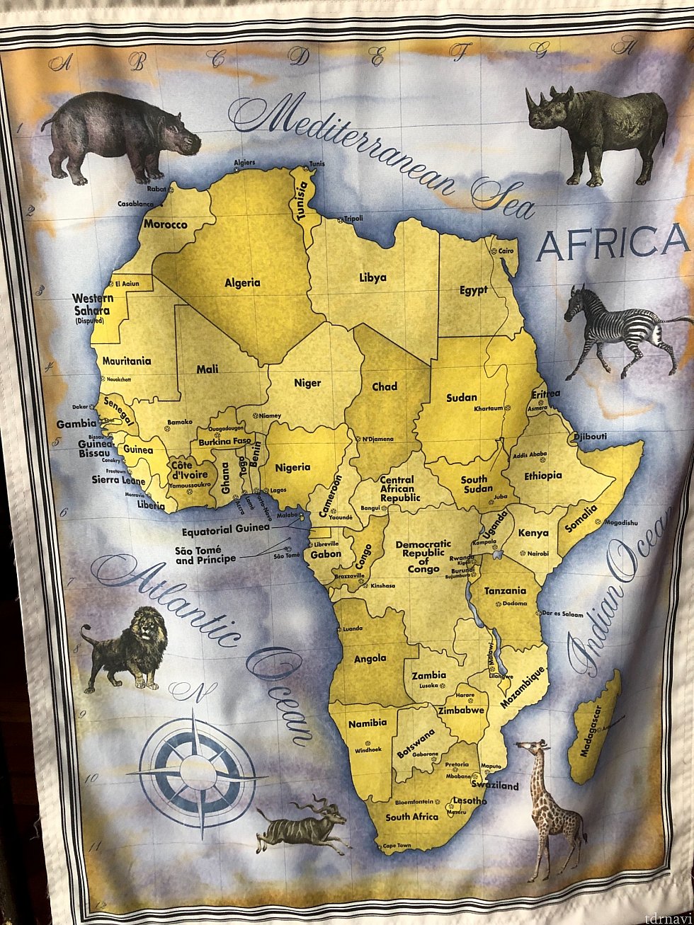 アフリカの地図