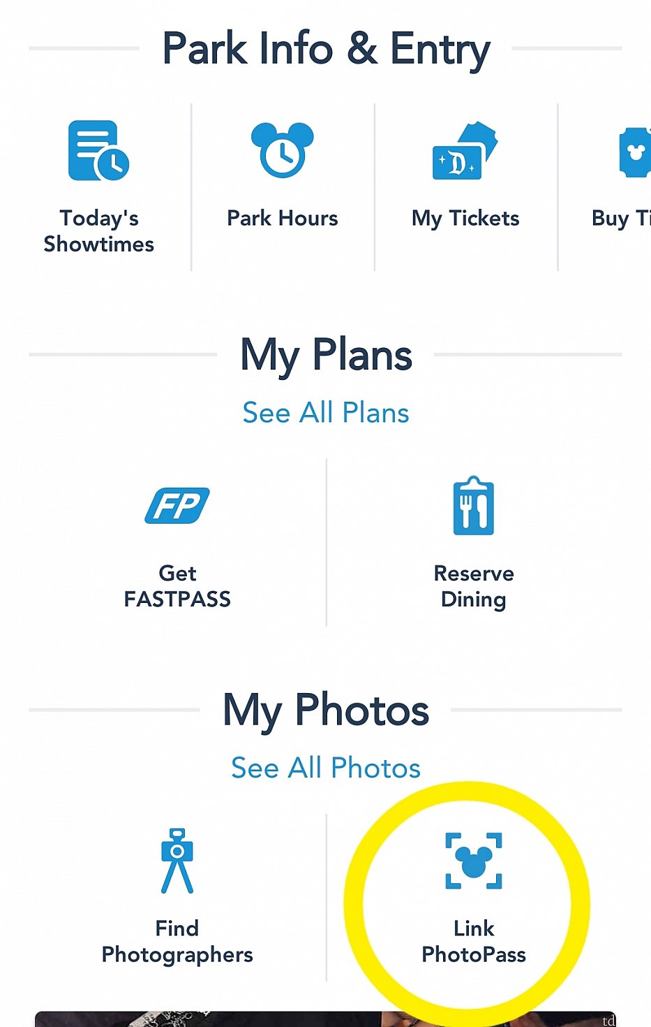 続いて、PhotoPassの利用方法です📷 アプリの『Link PhotoPass』をタップすると…
