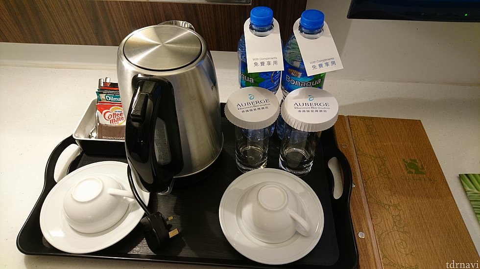 お水は2本無料です。