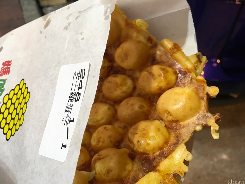 チーズ味が香ばしく美味しかったです。30香港ドル。注文後作ってくれるので5〜10分ぐらい待ちます