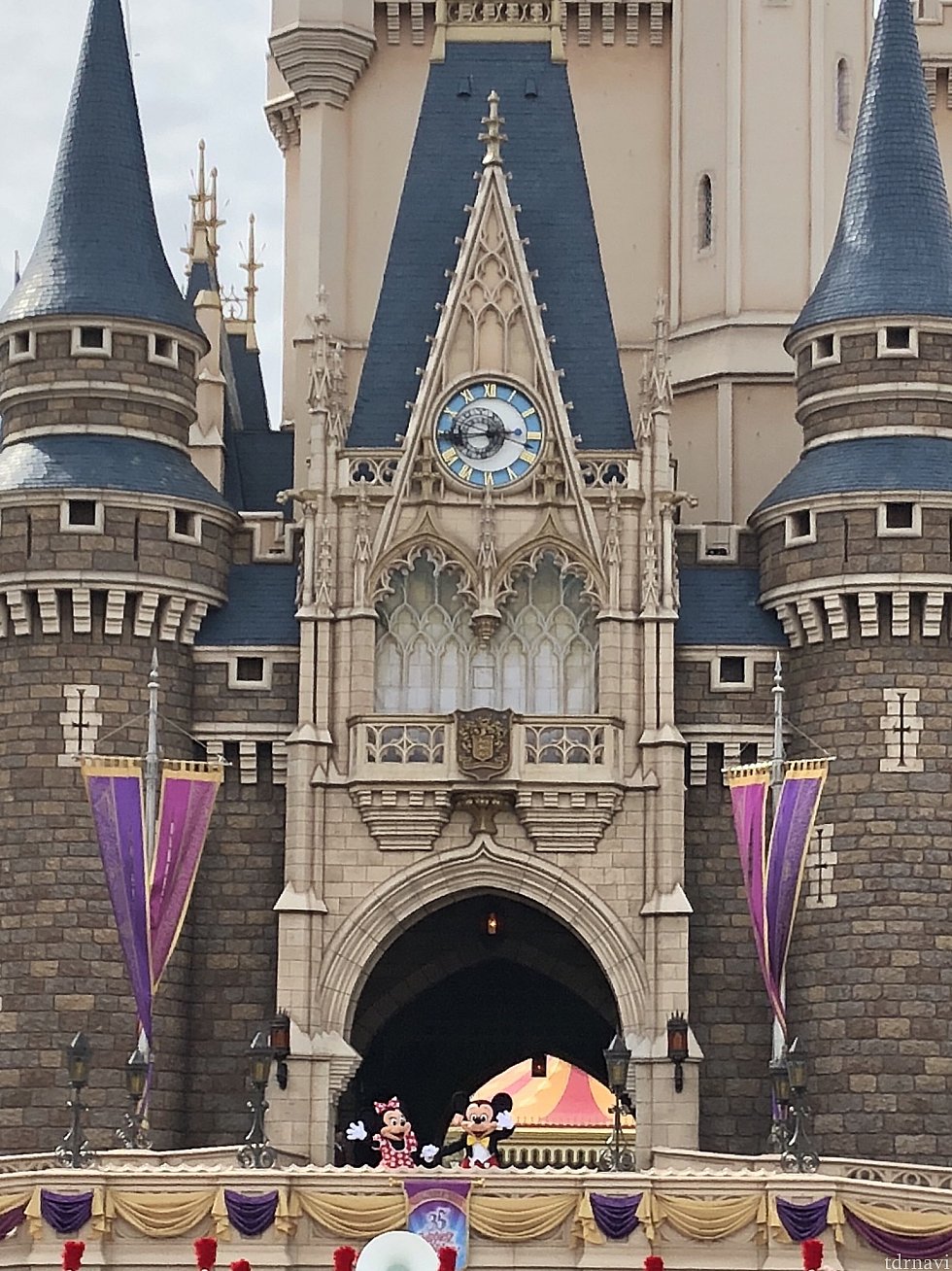 朝イチでミッキーミニーに会える喜び!!