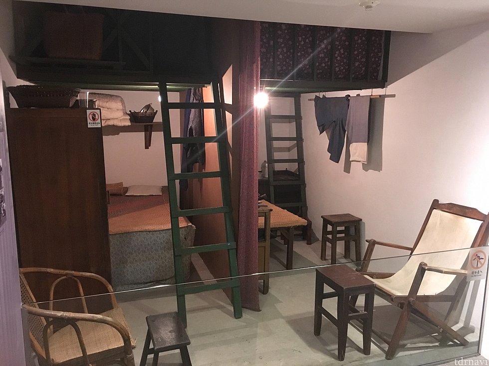 1960年代の2家族5人で暮らしていたお部屋。ここ5人は中々だなぁ