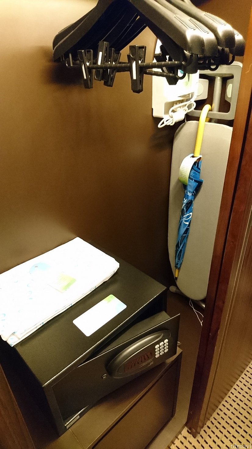 ハンガーやアイロン、金庫などです。