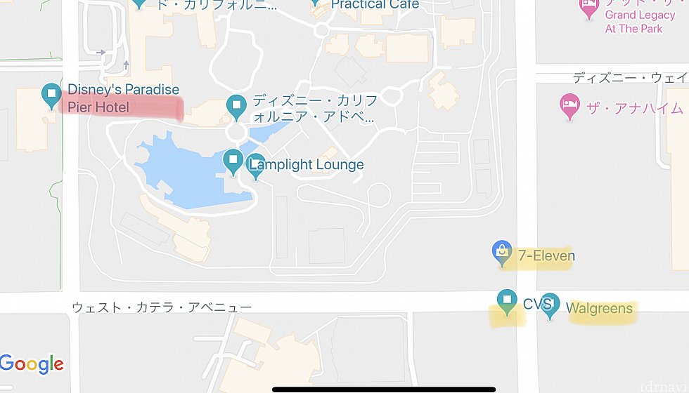 MAP📍密集してるので探索しやすいです!位置が分かりやすいようにパラダイスピアホテルもマーカー引きました💡