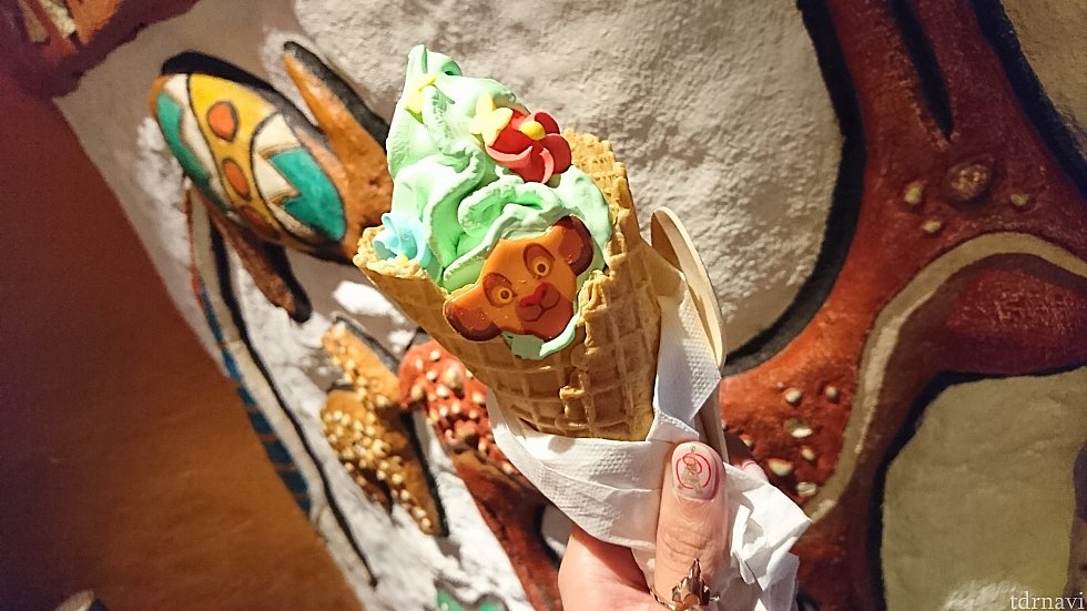 ご飯食べ終えたらアイス!シンバ付き✨これは美味しかったです!