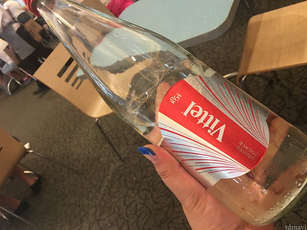 ペットボトルのお水が欲しかった!まわりのテーブルにはペットボトルのお水の方もいらっしゃいました。フランス語話せないので出て来たお水で満足します😥