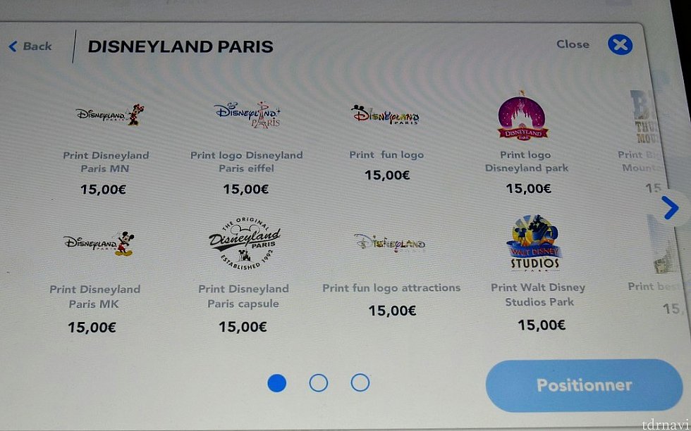 PRINT(印刷)→DISNEYLAND PARIS
