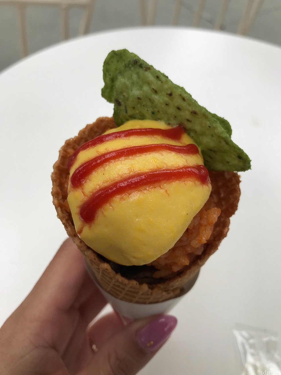 上のオムライスはふわふわ💭