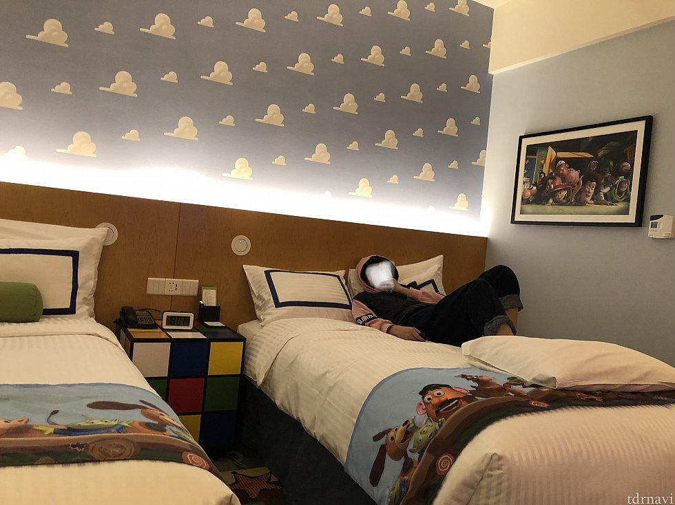 お部屋はディズニーランドホテルより少し、こじんまりとしてます