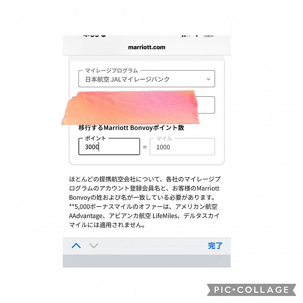 宿泊で貯まった3000ポイントを航空会社のマイルに3対1で交換出来るので私はJAL1000マイルに交換しました
