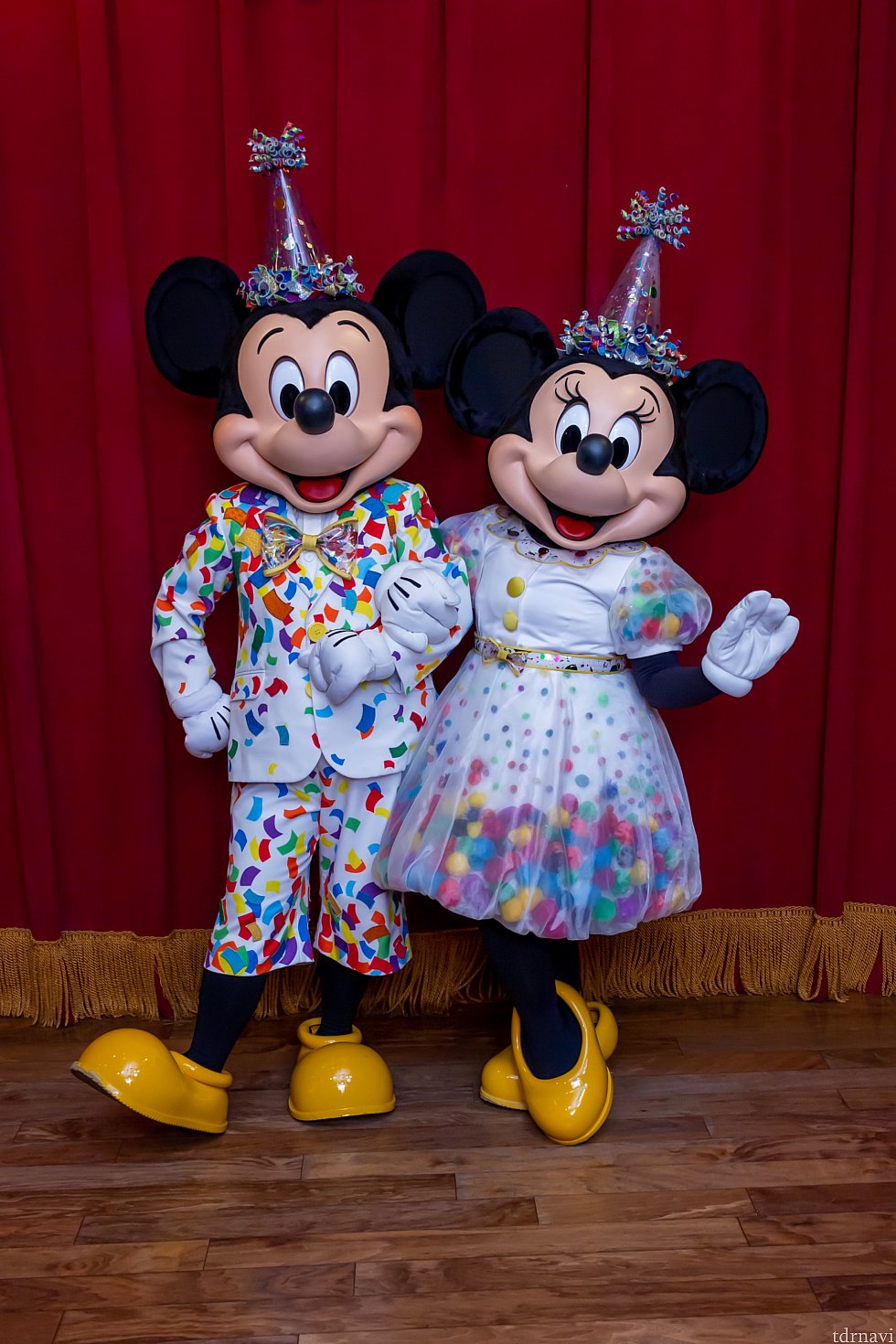 90周年コスのミッキーとミニー💕コンフェコスと呼ばれることもあります✨帽子はあったりなかったり……😂