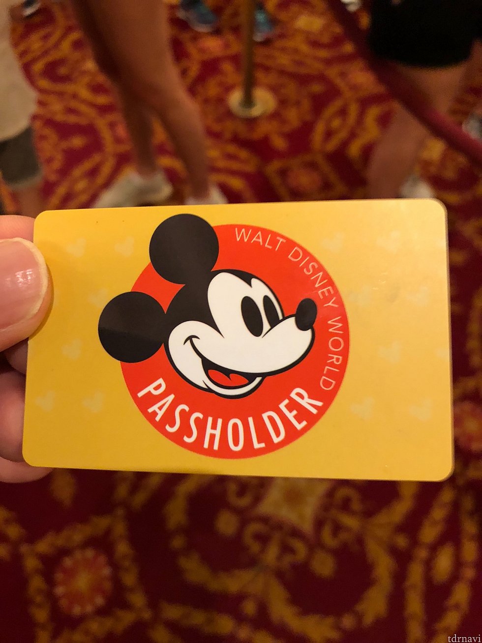 WDWの年パです。
Will Callとかかれたチケットブースで受け取ることができます。
(ホテルでは作成できません)