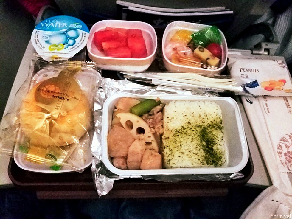 帰りの機内食