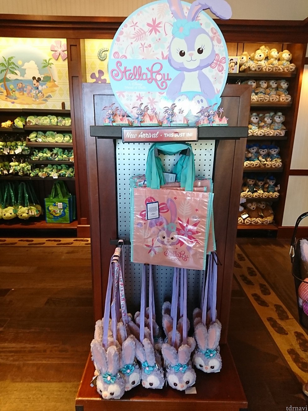 小さな棚2つは裏側もステラ・ルーグッズが飾られていました