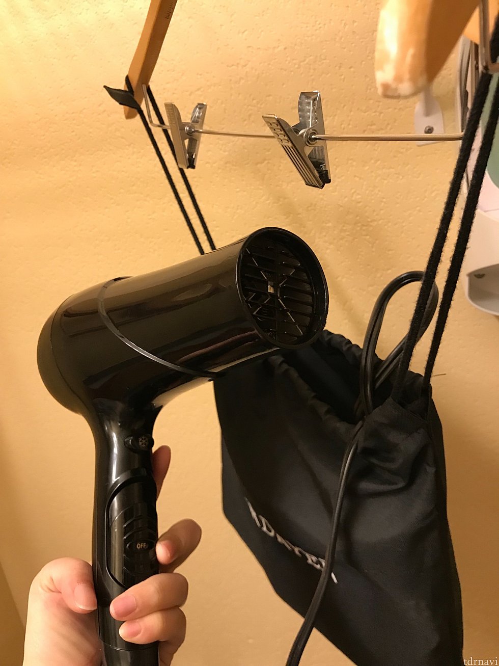 部屋にあるドライヤーです
風圧も問題なく使用できました