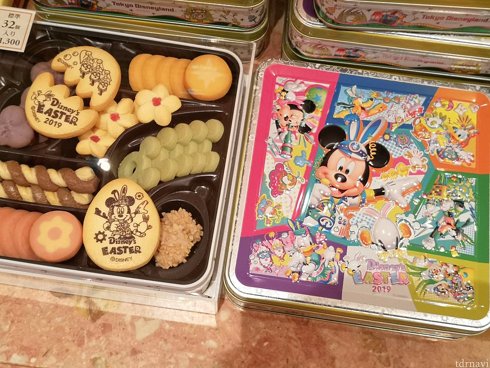クッキーセット、1,300円。缶もさることながら、中のクッキーもお花やたまごモチーフでかわいいです♪
