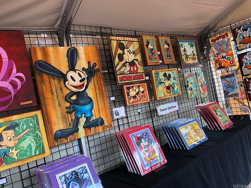 このイベントのハイライトと言えば、ディズニーアーティスト達によるアートピース達。本当に沢山のディズニーアートを、一度に見る事が出来る機会はなかなかありません。