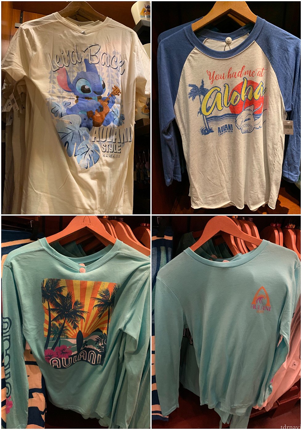 スティッチのTシャツもあります!
下の段は40ドル