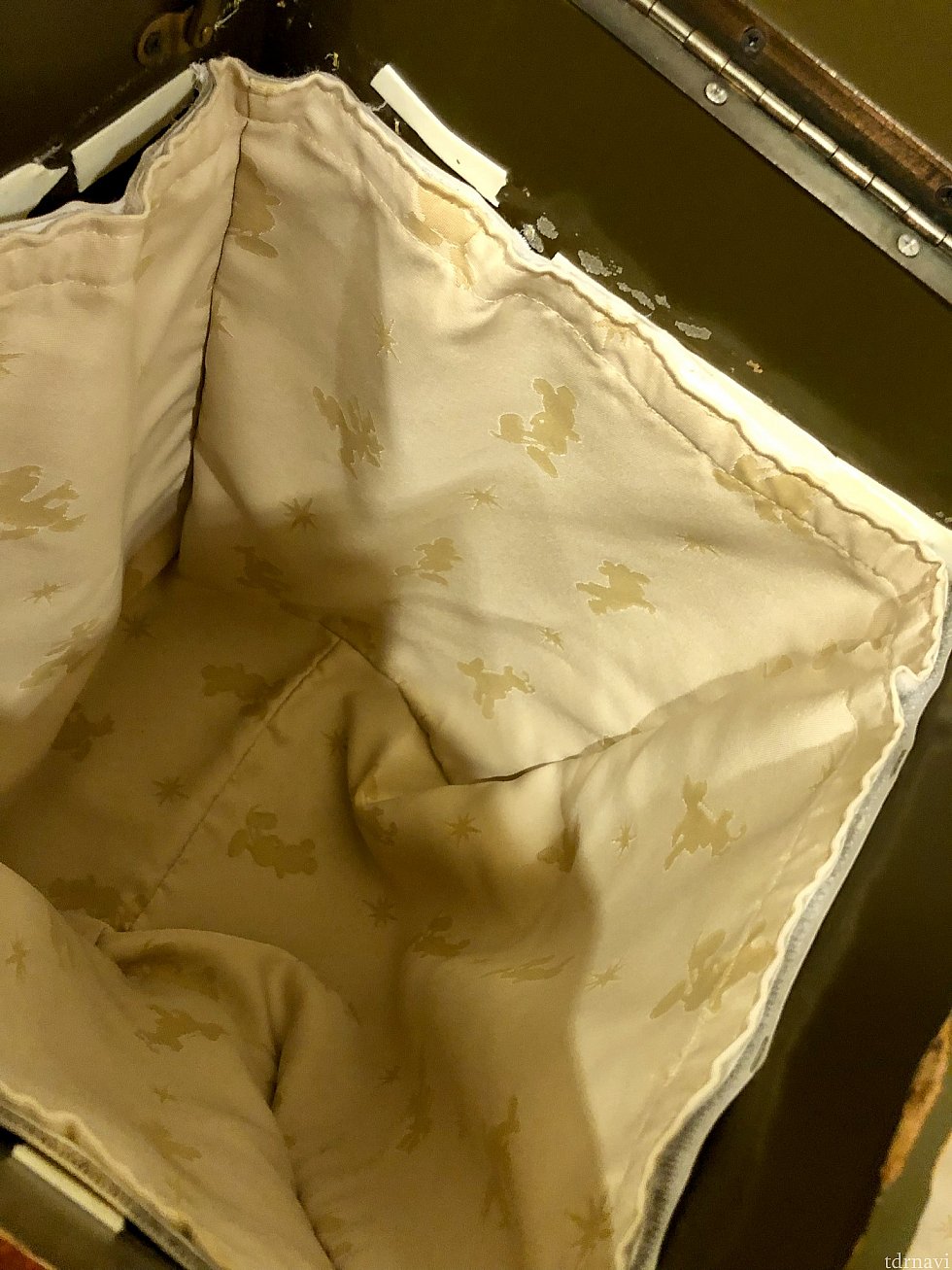ディズニー色は殆ど無いレストランですが、御手洗いの使用済みお手拭きを入れるバスケットの内側のライナーにミッキーが。