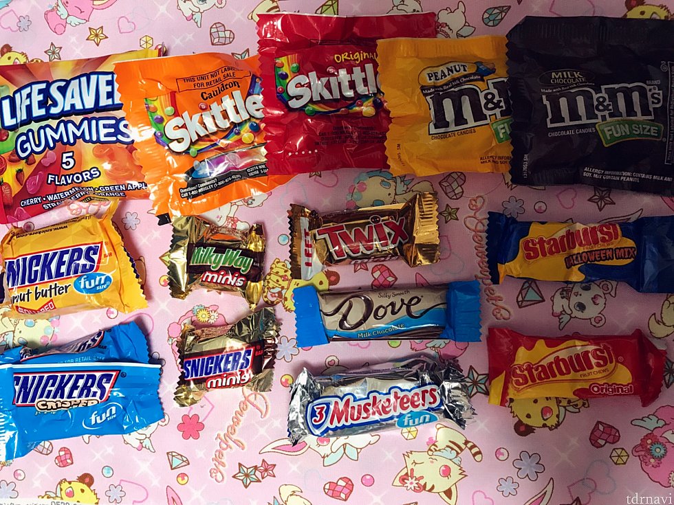 トリックオアトリートのお菓子の種類はこんな感じ