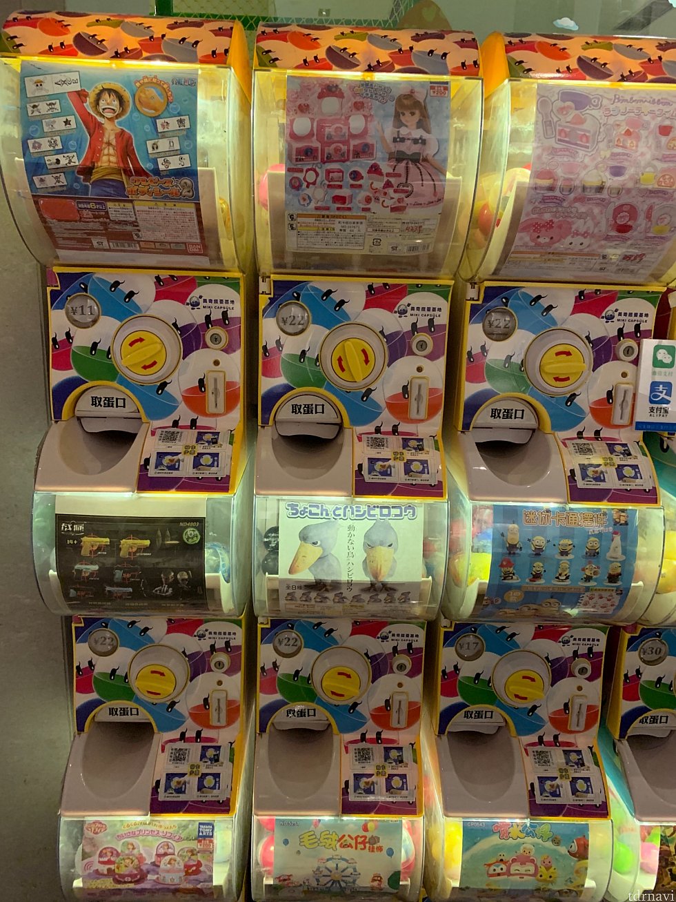 ガチャガチャも沢山設置してました!
中には日本から輸入したものもありましたよ。