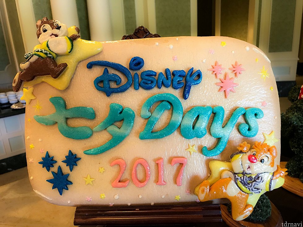 なんとっ! チップとデールがブッフェ台で「七夕Days」の案内をしていました♡ 知らなかったので、個人的にうれしくてテンションが上がった瞬間です。(笑)