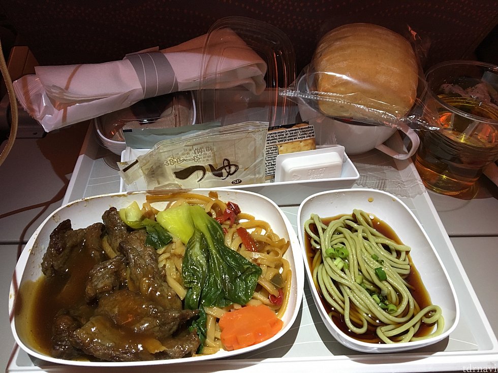 1番最後に食べた機内食。美味しかったです。