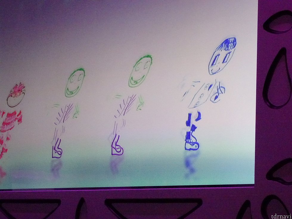 アニメーターズパレット2回目には自分で描いたイラストがディスプレイで動きます!
絵を描くのが得意ではないので行く前から練習しようと思ったましたが結局その場で描きました。
参考画像はスマホに保存して行きました!