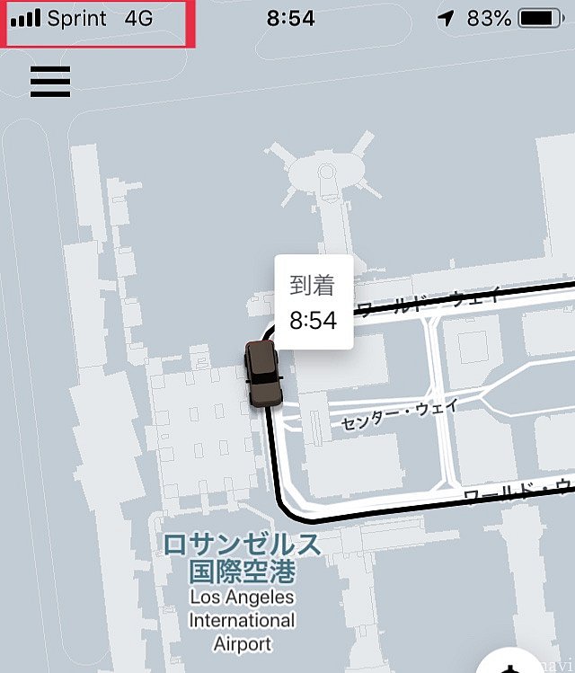 左上にSprintとなっていたらOK!
他のネットワーク(例T-mobile)に接続していたら、少し移動しましょう。
